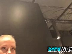 Cecylia, seorang amatir cantik, memberikan blowjob di depan umum setelah berkencan