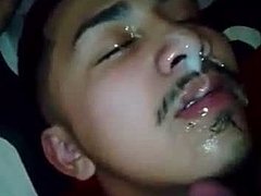 Gay amateur takes charge and gives a mouthful of milk