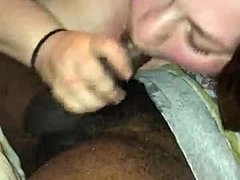 Intense Deepthroat with a Big Black Cock