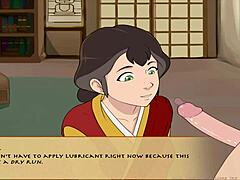 Vollbusiges japanisches Hentai-Spiel mit Cartoon-Mami