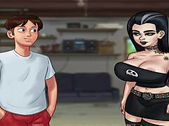 Gioco cartoon non censurato con una matura e giovane MILF