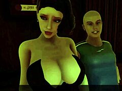 3DCG interaktiivinen porno peli, jossa Milf kypsä ja assfucking