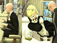 Japán 3D anime feleségét a szobalánya uralja