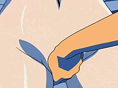 Seorang remaja animasi terlibat dalam aktivitas seksual dengan wanita dewasa berpayudara besar