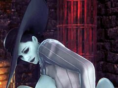 Sinnliche Dimitrescu Milf mit natürlichen Titten in erotischem Resident Evil Village Hentai-Video