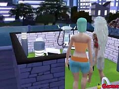 Hinata og hendes veninde Madara besøger en pool, hvor Hinata tilbyder at lindre sin ledsager ved at massere hans kønsdele og give adgang til hendes balder