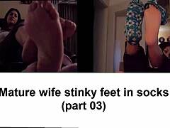 أقدام الزوجة المعبدة في فيديو جنسي حسي للأقدام