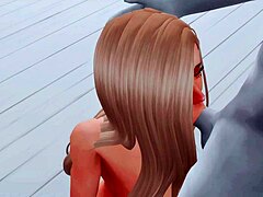 Горячее аниме Sims 4 показывает зрелую маму в жестком действии
