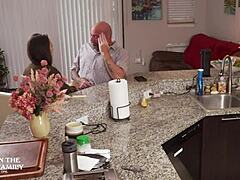 Mature milf Freya von Doom's intimate visit with her stepdad and his new wife