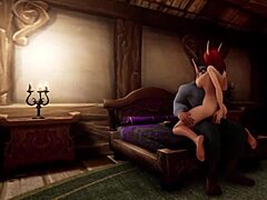 La MILF pelirroja se pone traviesa en un porno 3D inspirado en Warcraft