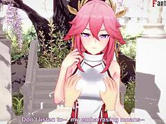 Experience the thrill of Yae Miko's animated oral skills in this POV preview of Genshin Impact.