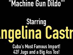 Zrelá kubánska kráska Angelina Castro v horúcom lesbickom stretnutí