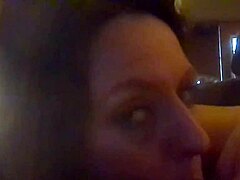 Mature wife gives a blowjob