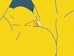 Olgun ev kadını Marge, kocası işteyken spor salonunda ve evde anal seksin tadını çıkarıyor bu parodi Hentai videosu
