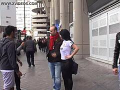 Payudara besar dan zakar besar: Amanda Xs menunggang liar di Madrid