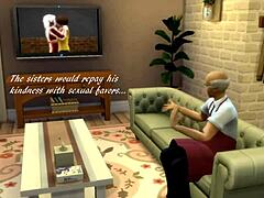 Stará mama robí nohou a fajčí v Sims 4