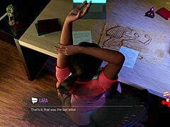 Lara Croft med stora bröst rider på ett monster i ett 3D-porrspel