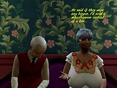 O orgie interrasială cu un fund mare și sâni mari în parodia Sims 4