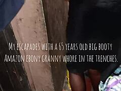 Video de sexo casero de una abuela de ébano con un gran trasero siendo follada duro