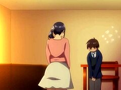 Busty anime milf wordt geneukt door een jonge jongen