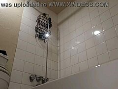 Ebony milf gets a shower before rough sex with a big cock