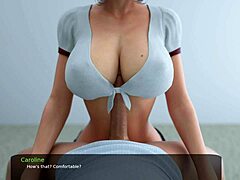 3D 애니메이션 포르노 비디오에서 이복 자매와 남편이 엉덩이를 니다