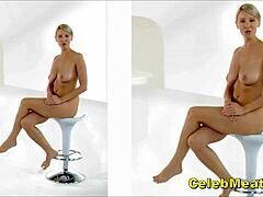 Blond milf a její milenec jsou smyslně nahí v zakázaném televizním videu