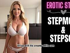 Stepmom and stepson explore taboo sex in stepmom video