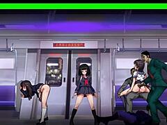 Japán hentai játékban az undercover kém több férfi által is megdugva