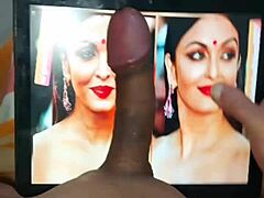 Vídeo HD de uma gozada de pau grande em Aishwarya Rai