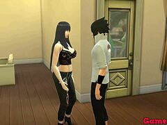 Blowjob and anal: Sasuke cheats on Hinata with a big tits girl