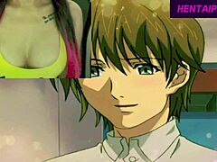 Hentai kreslený film s anime sexom a kresleným výstrekom na tvár